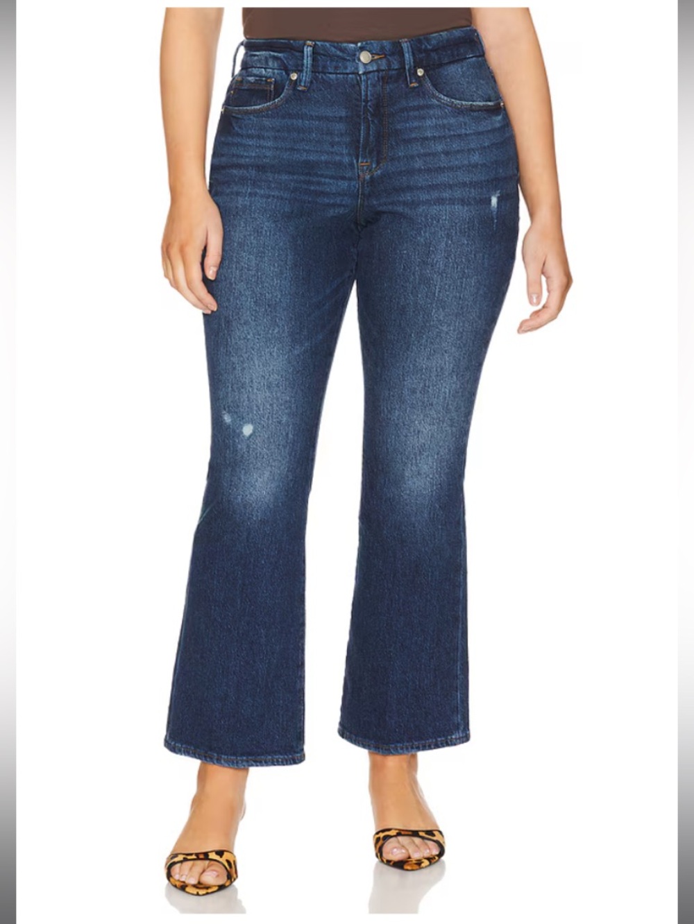 GOOD AMERICAN Good Petite Bootcut Jeans in Indigo